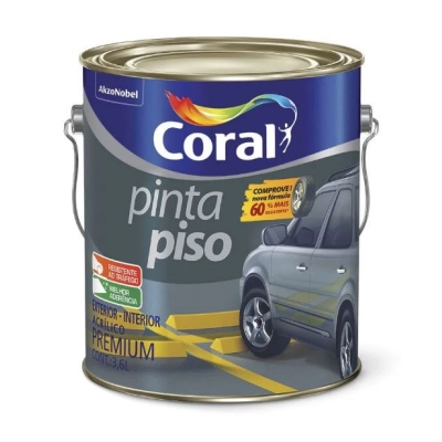 Tinta Pinta Piso Fosco Cinza Médio 3,6 Litros Coral 