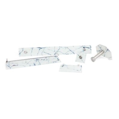 KIT LUXO DE VIDRO CARRARA BRANCO