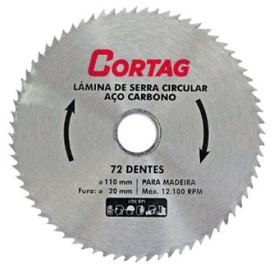 DISCO ACO CARBONO 110MM 72 DENTES BOLTH