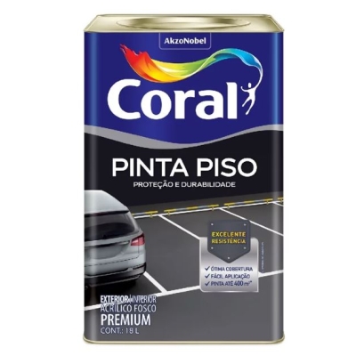 Tinta Pinta Piso Fosco Preto 18 Litros Coral 