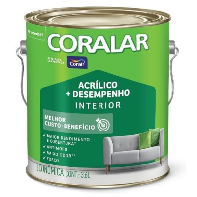 Tinta Acrílica Coralar Pavão 3,6L