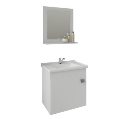 Armário C/ Espelheira WC Iris 44cm Branco