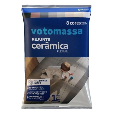 Rejunte Votomassa P/ Cerâmica Cinza Platina 1Kg