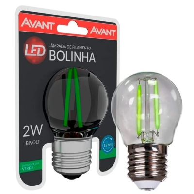 LAMPADA LED AVANT BOLINHA VERDE 2W