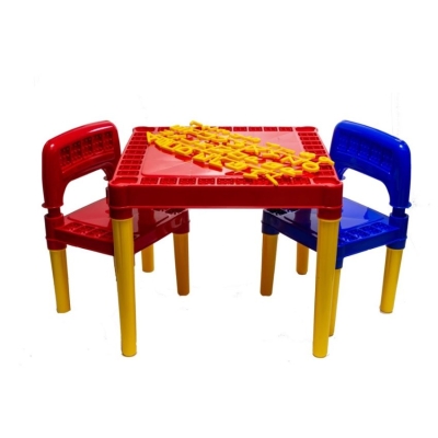 Mesa de Plástica Infantil Educadora C/ 2 Cadeiras