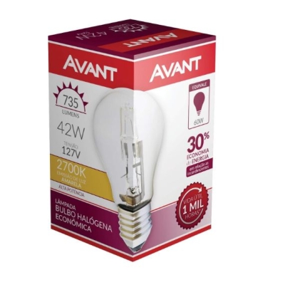 Lâmpada Halógena 127V E27 42W Avant