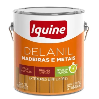 Tinta Esmalte Standard Sintético Alto Brilho Delanil Amarelo 3L Iquine