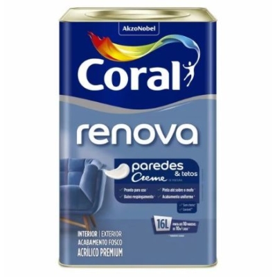 TINTA CORAL RENOVA PAREDES E TETOS TERRACOTA 16L