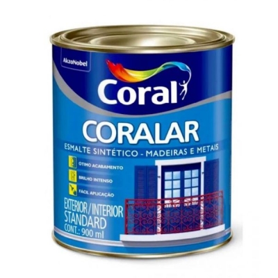 Tinta Esmalte Sintético Coralar Cinza Platina 900ml Coral