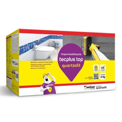 Impermeabilizante Tecplus Top Cinza 4kg Quartzolit