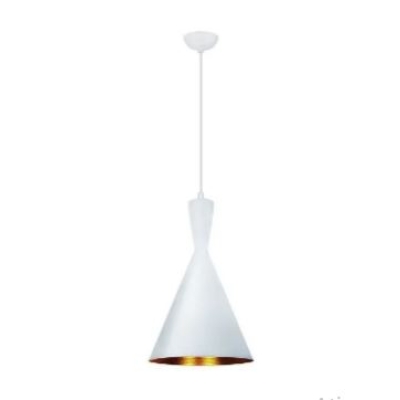 Luminária Decorativa Bezelux Cone Duplo Cobre/Branco