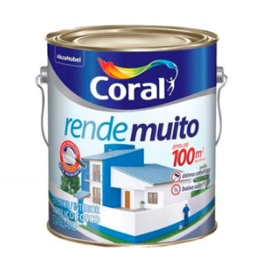 Tinta Acrílica Fosca Rende Muito Branco 3,6L Coral