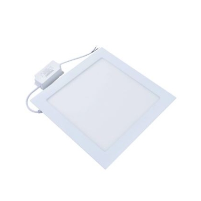 PLAFON EMBUTIR LED LUZ BRANCA 18W QUADRADO