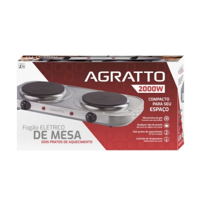 Fogão Elétrico de Mesa 2 Prato 2000W Agratto 