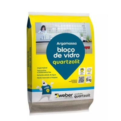 ARGAMASSA BLOCO DE VIDRO QUARTZOLIT 05KG