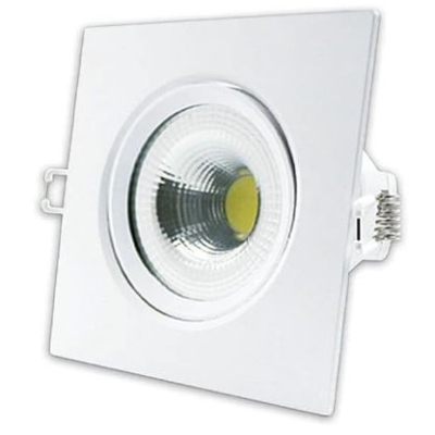 SPOT BRANCO QUADRADO LED FRIA LUZ FRIA 3W 