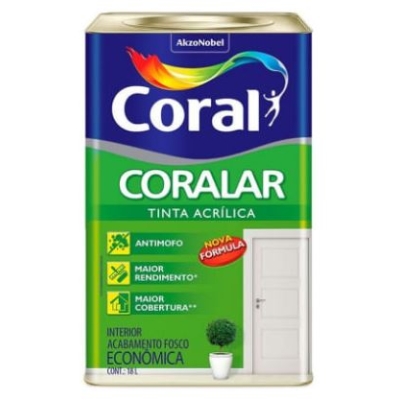 Tinta Acrílica Coralar Vanilla Fosco 18L Coral