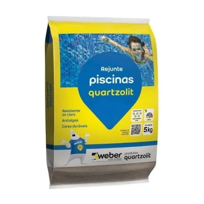 Rejunte Quartzolit P/ Piscina Azul Celeste 5Kg