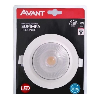 SPOT BRANCO REDONDO LED 7W 